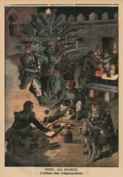 Navidad en Marruecos, el árbol de Navidad de los legionarios, ilustración de la contraportada de 